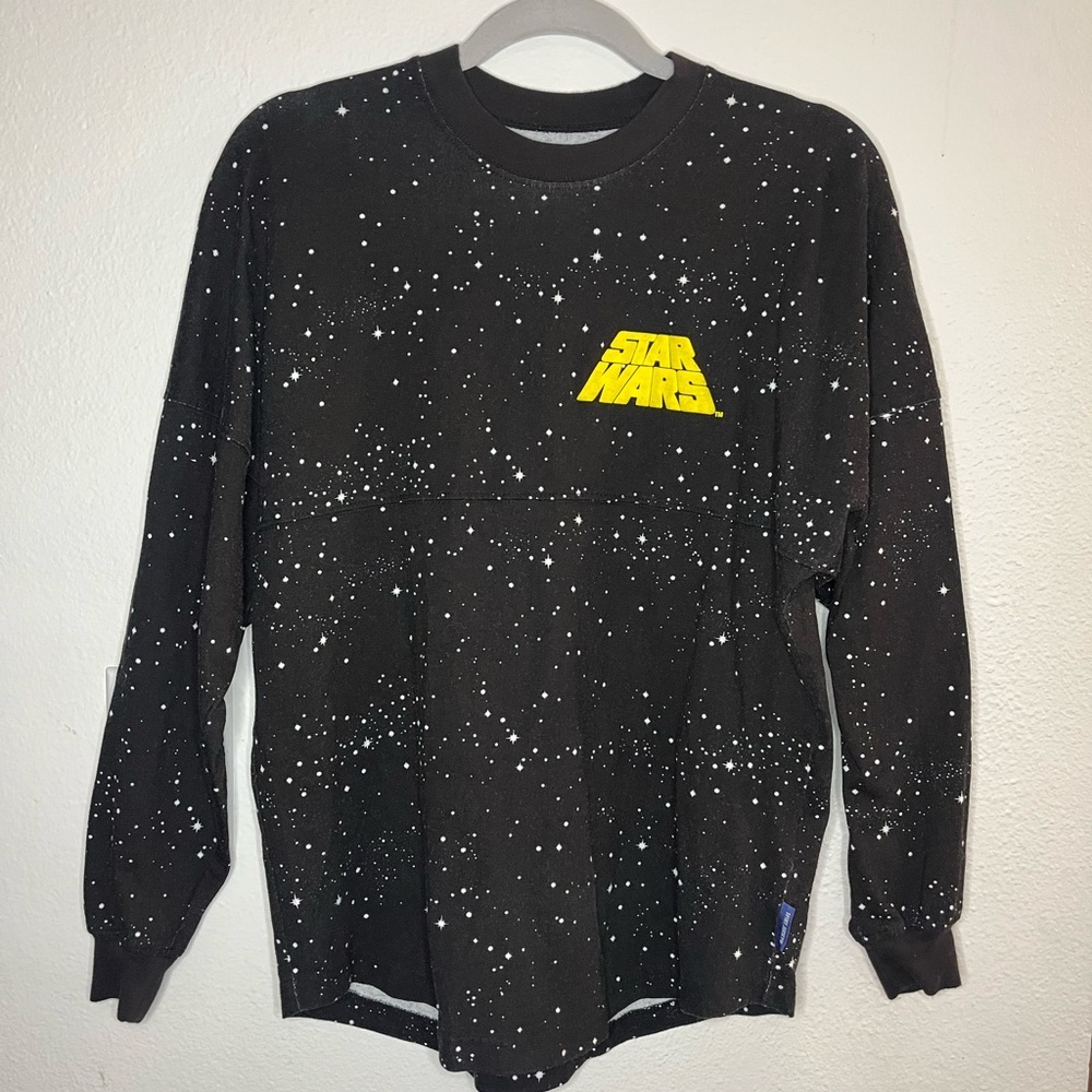 Disney Parks Star Wars Spirit Jersey XS Black Galaxy Long Sleeve